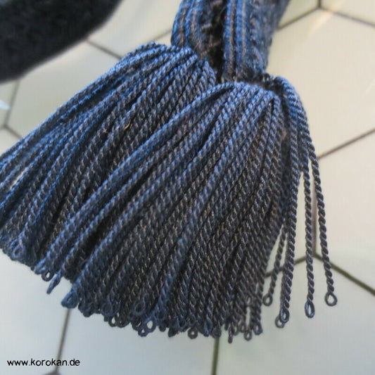 dunkelblauer Haori Himo für Männer - Seide