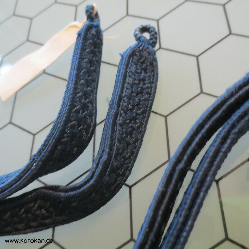 dunkelblauer Haori Himo für Männer - Seide
