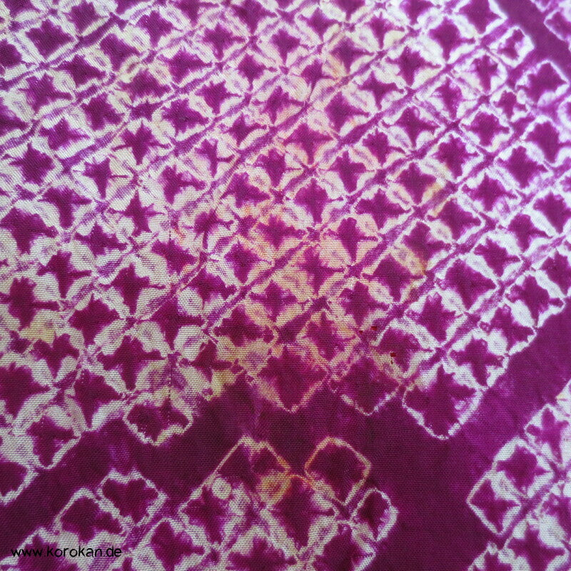 Full Shibori Tachbana Haori Kimono Jacke - pflaumenlila