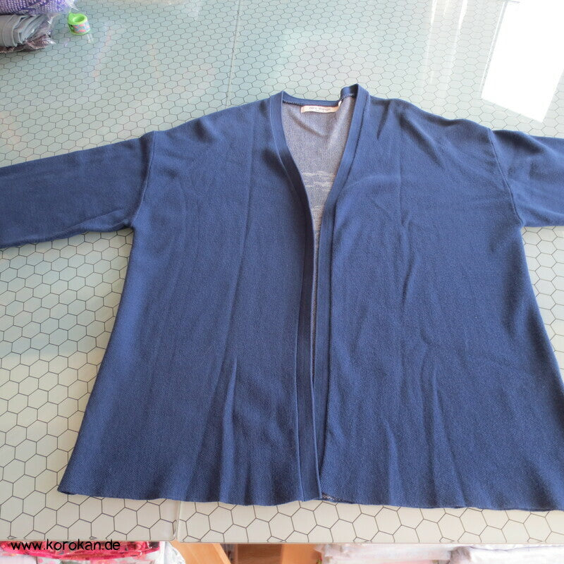 Baumwoll Strickjacke / Happi mit japanischem Tempelmotiv
