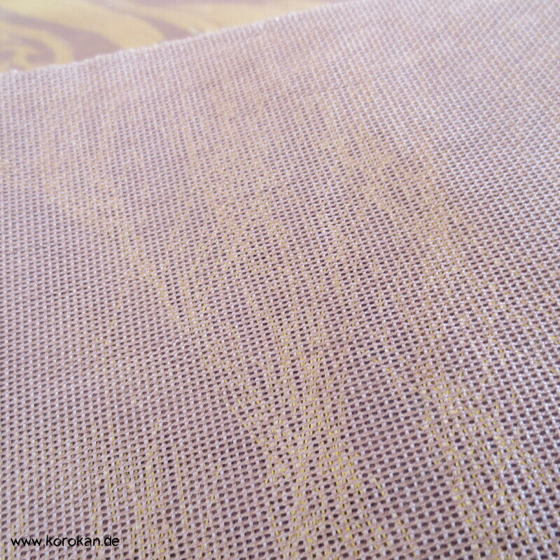 Fukuro Obi Sommer Wellen gold in mauve