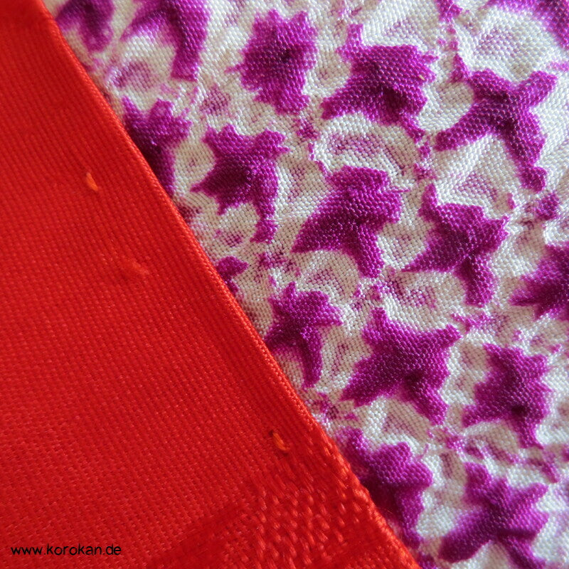 Full Shibori Tachbana Haori Kimono Jacke - pflaumenlila