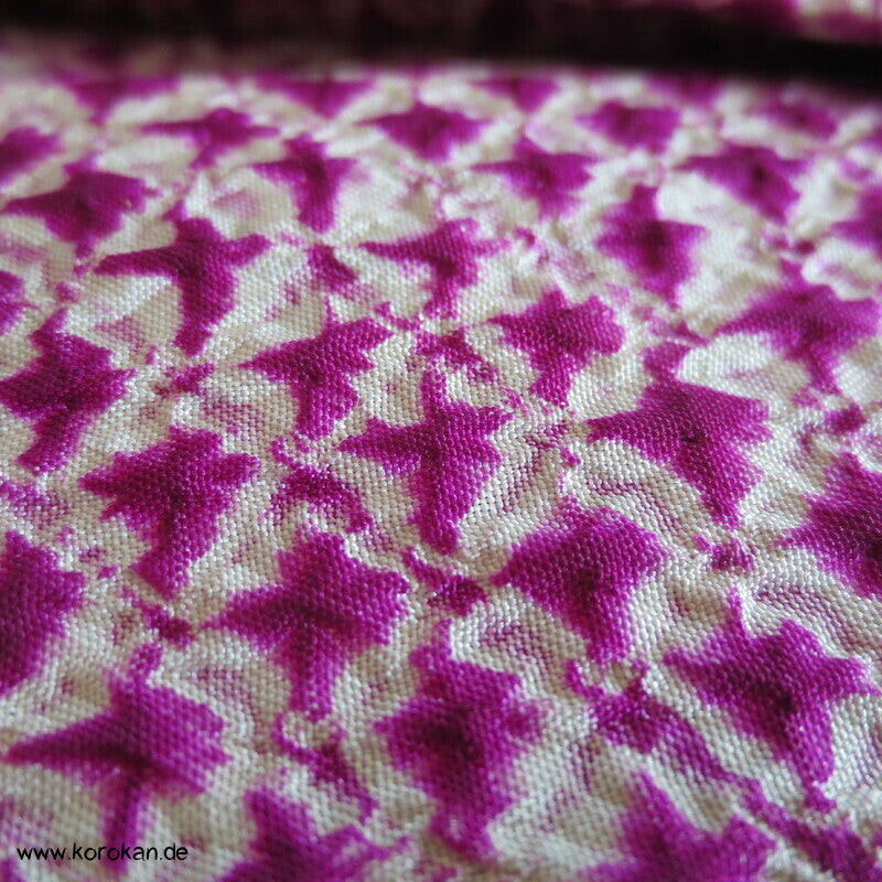 Full Shibori Tachbana Haori Kimono Jacke - pflaumenlila
