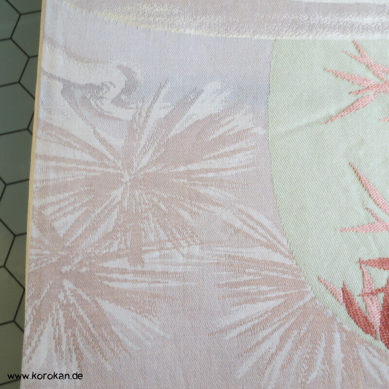 Tachibana, Kanji, Bambus, Kiefer Fukuro Obi Seidenjacquard Kimonogürtel