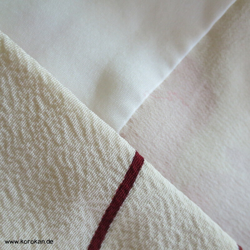 klares Bambusmotiv mit Kiku Seidencrepe Homongi Kimono