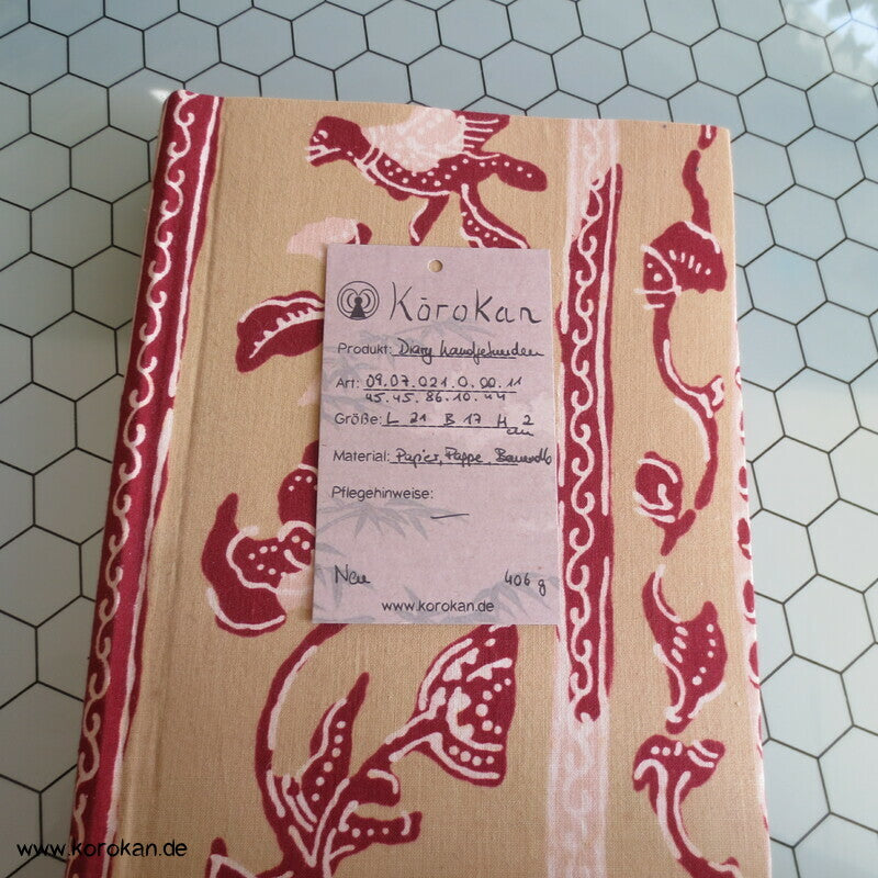 Tagebuch, Journal, Blanko Buch, japanischer Baumwolleinband