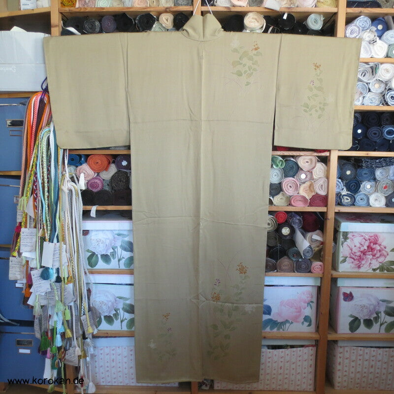 khaki oliver Edel Seidenköper Homongi Kimono