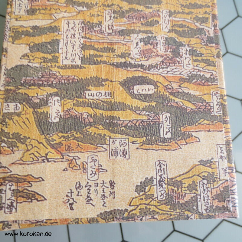 Klappdeckel Pappschachtel mit chinesischer Landkarte, handgemacht