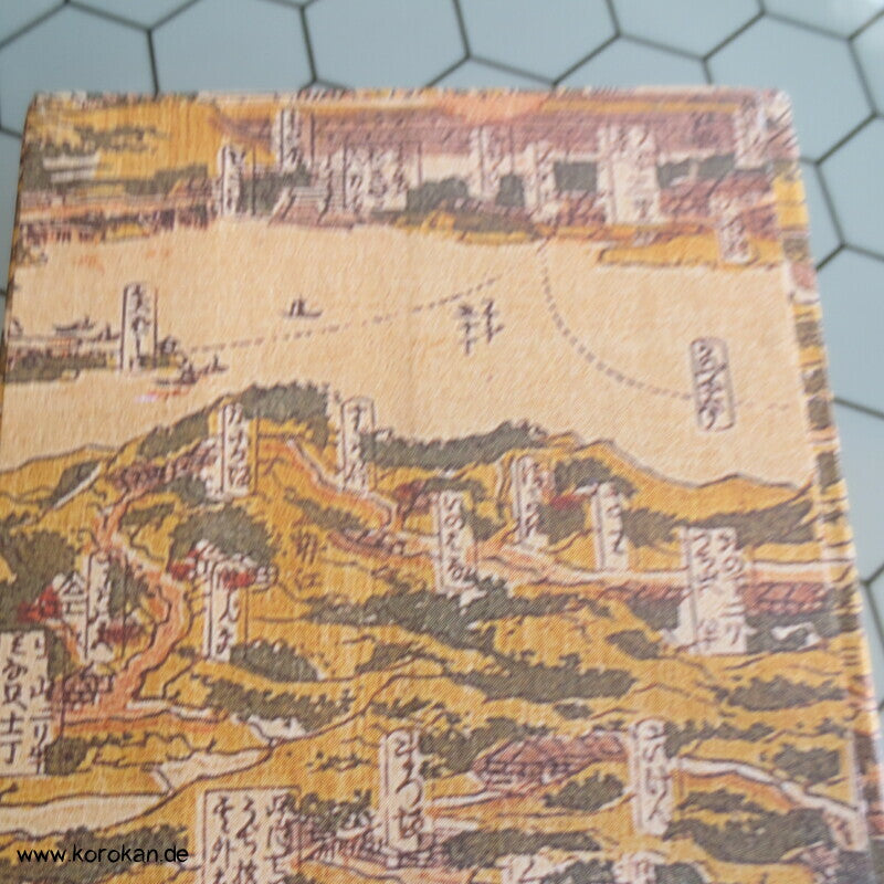Klappdeckel Pappschachtel mit chinesischer Landkarte, handgemacht