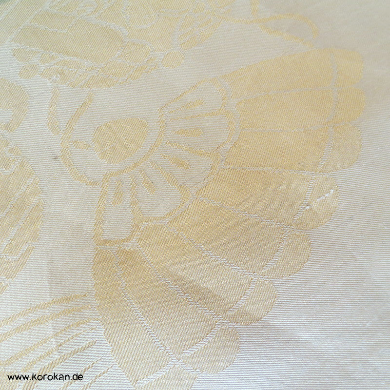 Glückssymbole Meisen Kimono Seiden - antik