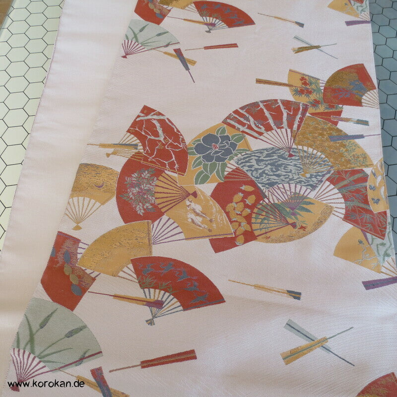 Fukuro Obi Fächer mit Motiven