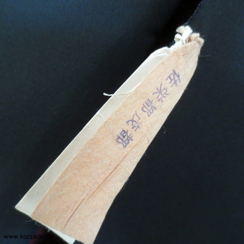 schwarz mit Päonien Haori Kimono Seidecrepe Karieba Stoff