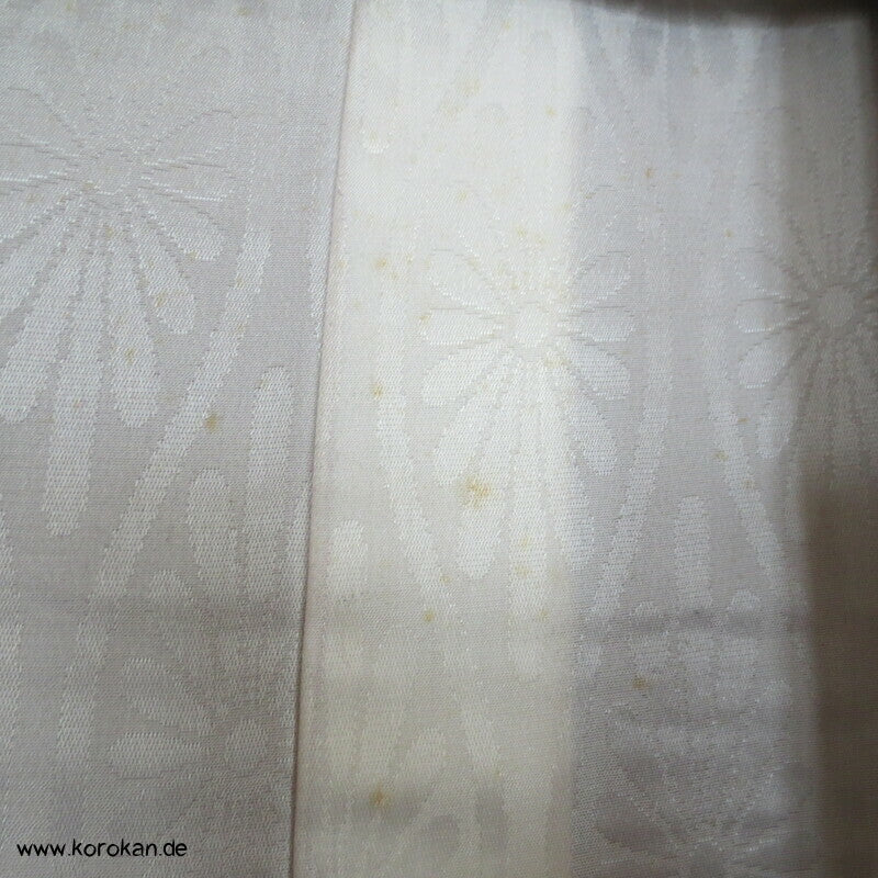 Matsuzakaya Michiyuki Kimono Jacke fein gewebte Streifen mit Shibori Blütenzweigen