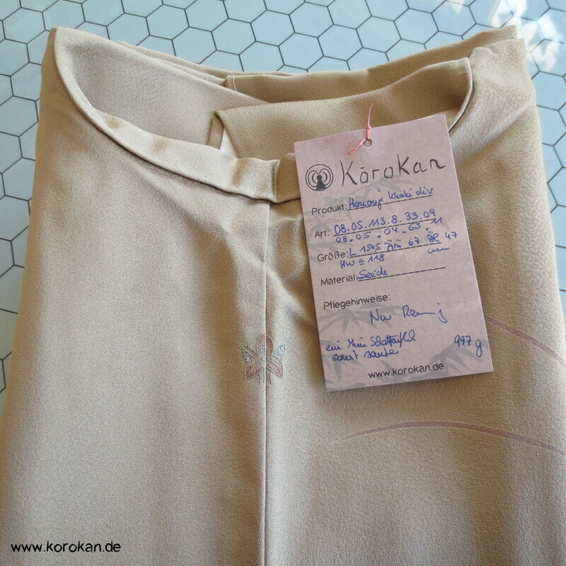 khaki oliver Edel Seidenköper Homongi Kimono