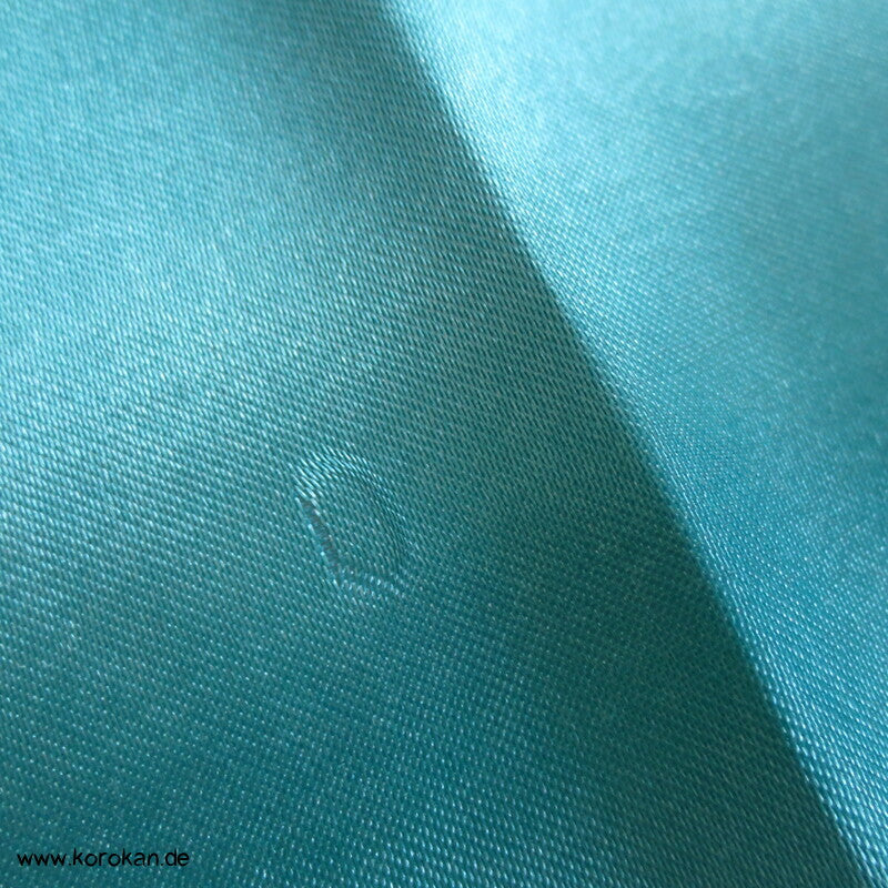 Drucktuch mit Leoprint und türkis - als Furoshiki, Schal