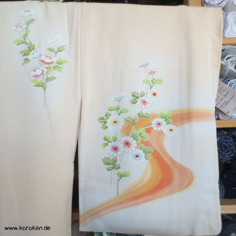 Blütenstrom Homongi Kimono, teil Goldbestickt