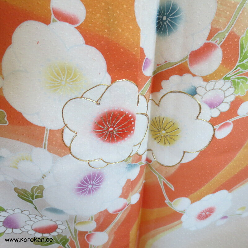 Blütenstrom Homongi Kimono, teil Goldbestickt
