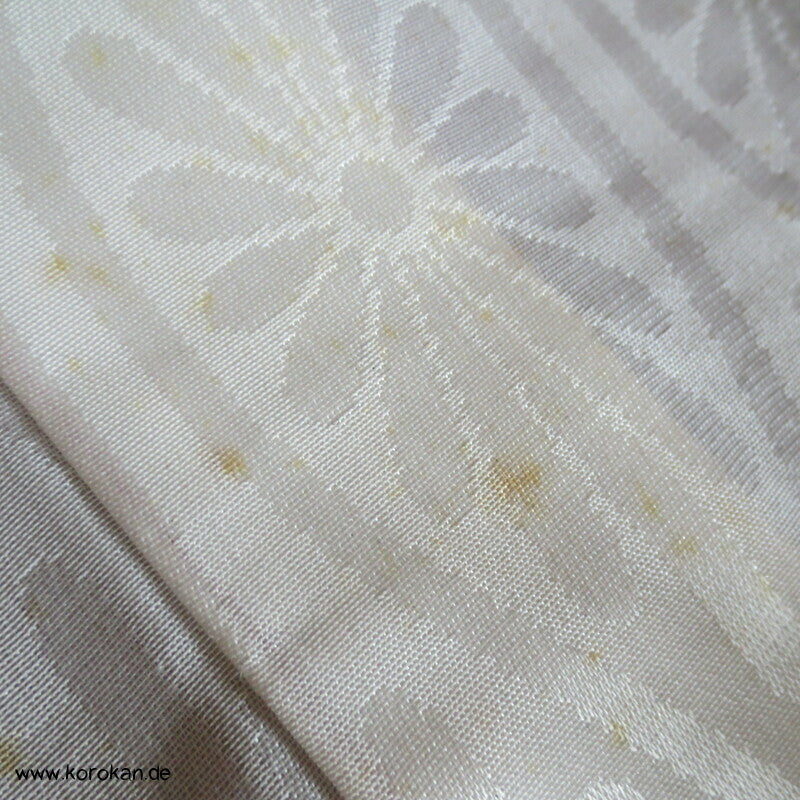 Matsuzakaya Michiyuki Kimono Jacke fein gewebte Streifen mit Shibori Blütenzweigen