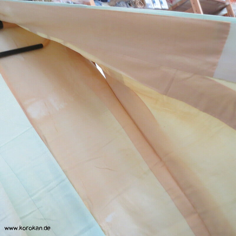 Wellen Seiden Damast Tachibana Zweige Stickerei Homongi Kimono