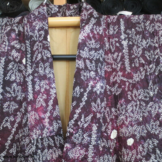 Full Shibori abstrakte Bambusblätter Komon Kimono