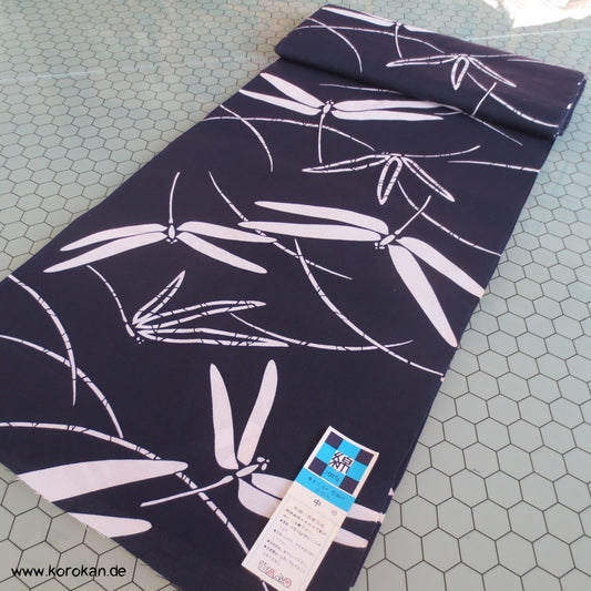 Libellen im Gras Yukata Kimono Baumwoll Stoff