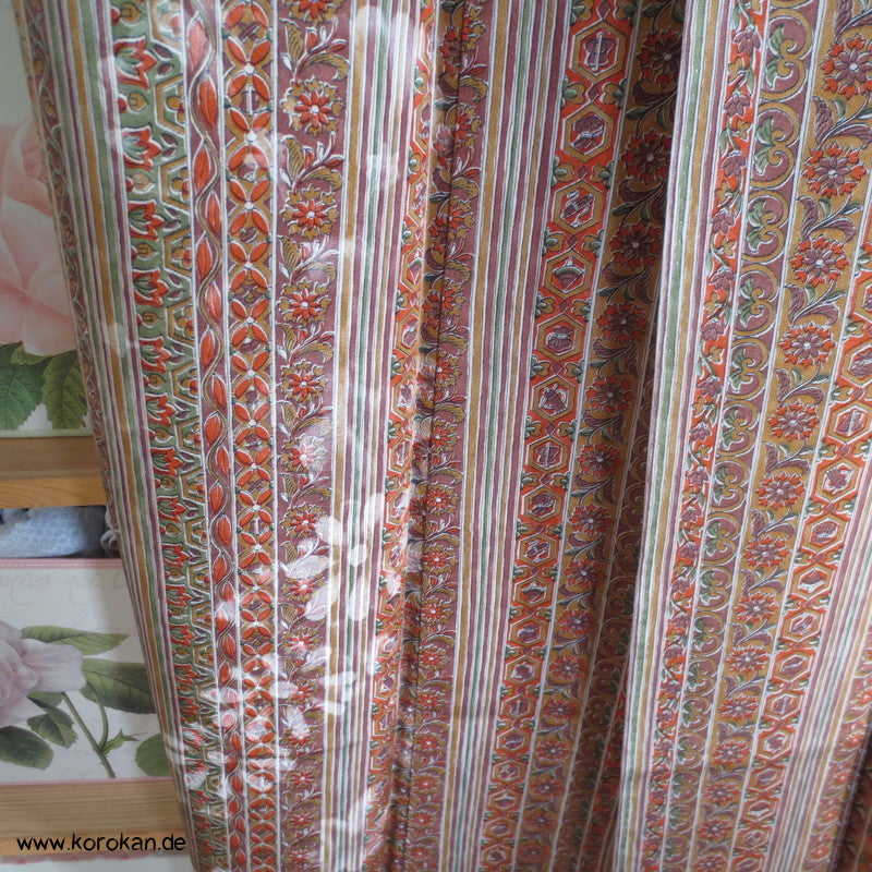 Schatten Blüten auf Streifen Seidencrepe destroyed heritage Komon Kimono