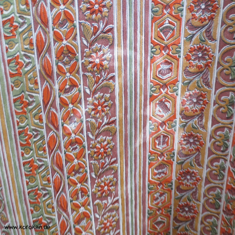 Schatten Blüten auf Streifen Seidencrepe destroyed heritage Komon Kimono