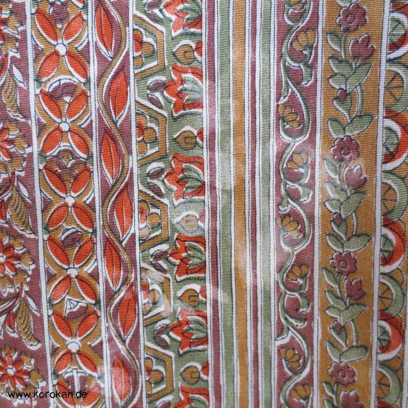 Schatten Blüten auf Streifen Seidencrepe destroyed heritage Komon Kimono