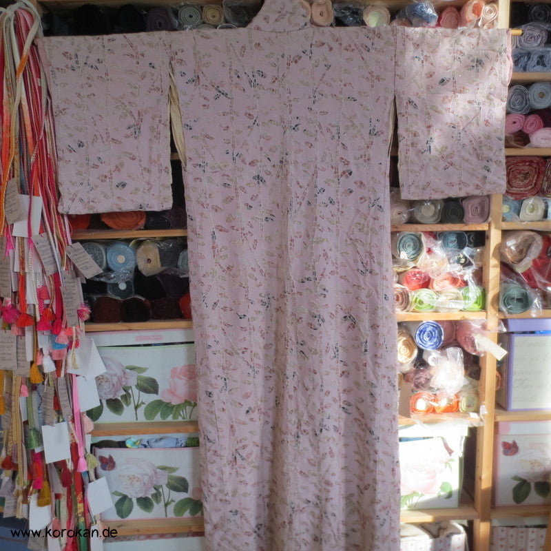 Lurex Blätterstreifen Komon Kimono Seide - als Materiallager