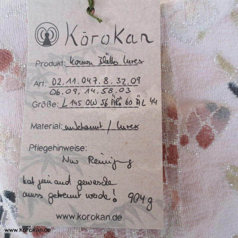 Lurex Blätterstreifen Komon Kimono Seide - als Materiallager