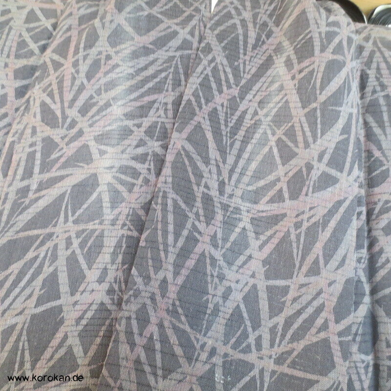 dunkle Gräser Hitoe halbtransparenter Kimono Rho Seide