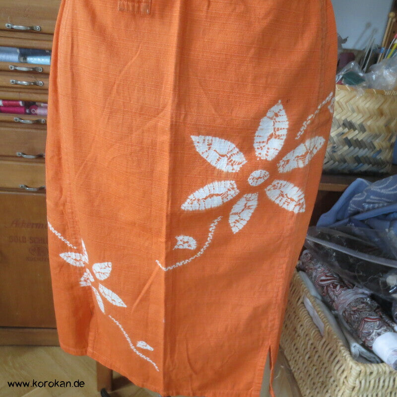japanische Schürze, Shibori Muster auf Baumwolle