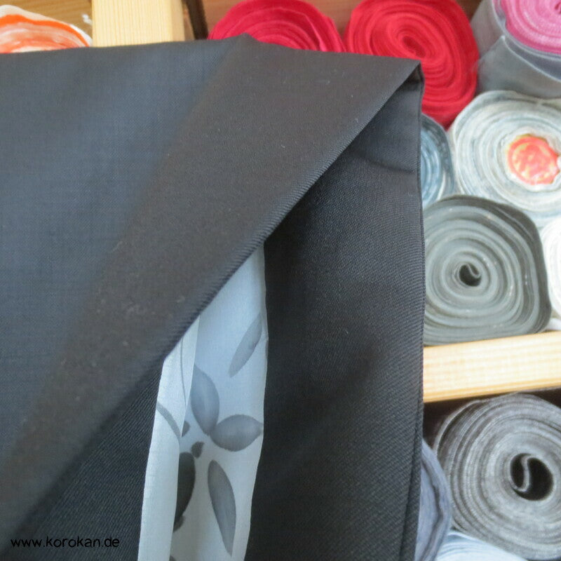 Haori Kimono Jacke 120'er Cool Wool Anzugstoff , handgemaltes Futter, Anfertigung