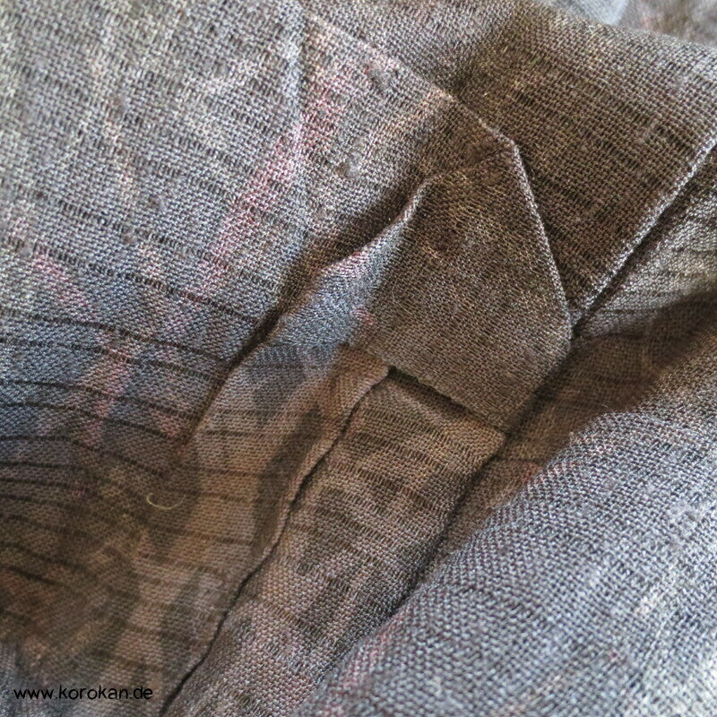 dunkle Gräser Hitoe halbtransparenter Kimono Rho Seide