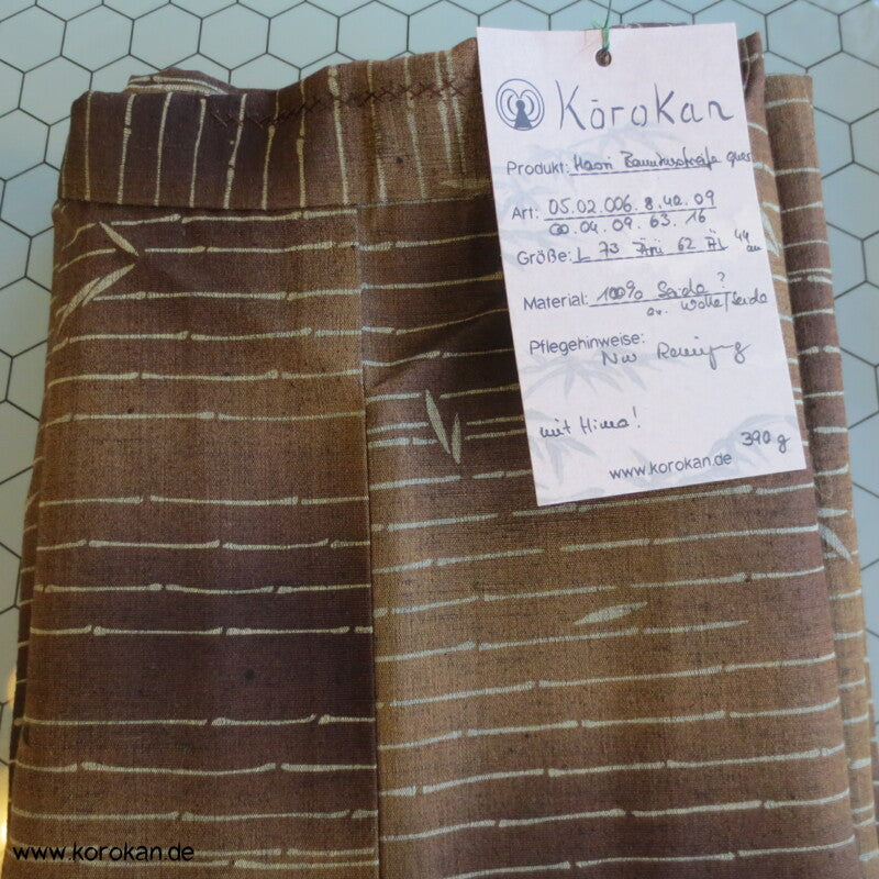 Bambusstreifenmuster Tsumugi Haori Kimono Jacke mit Himo