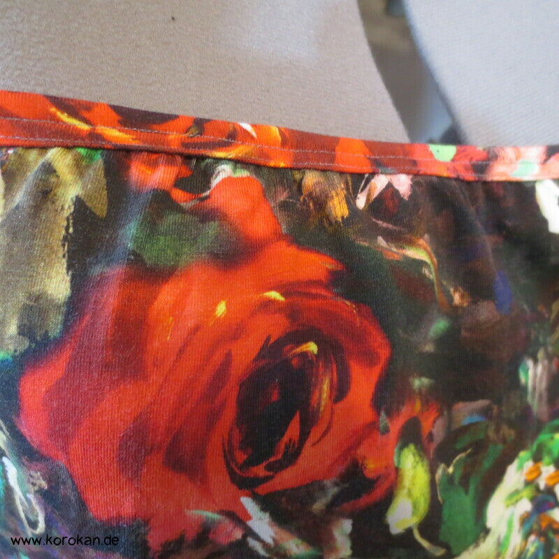 Rosen Baumwolljersey Reste Upcycling Top - Spagettiträger, Gr. XXL