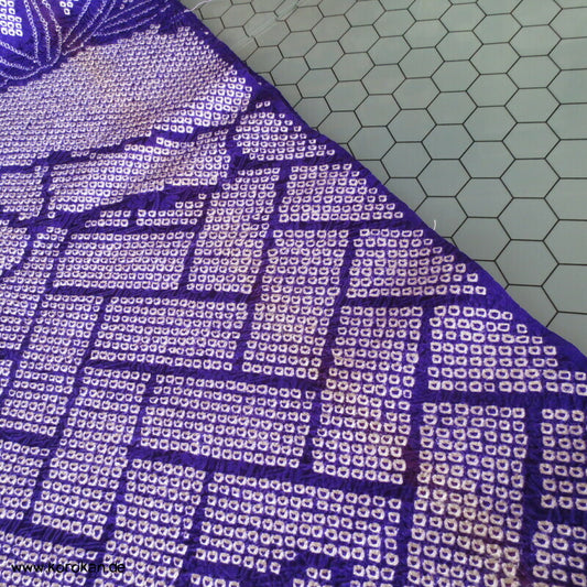 Full Shibori Seiden Karieba für Furisode Kimono, Bambus, Paulownia