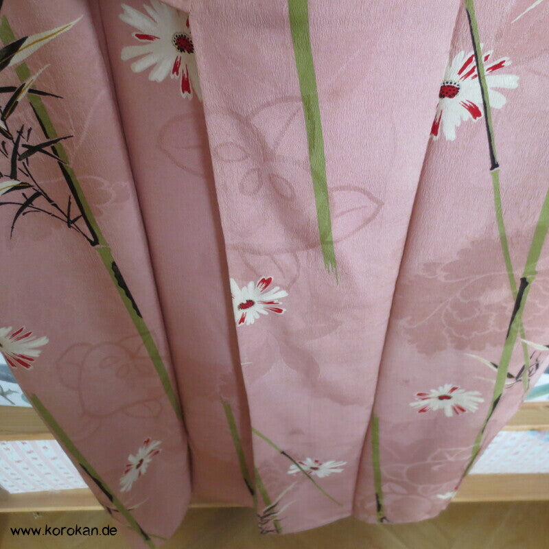 Bambus über Rinzu Damast Komon Kimono