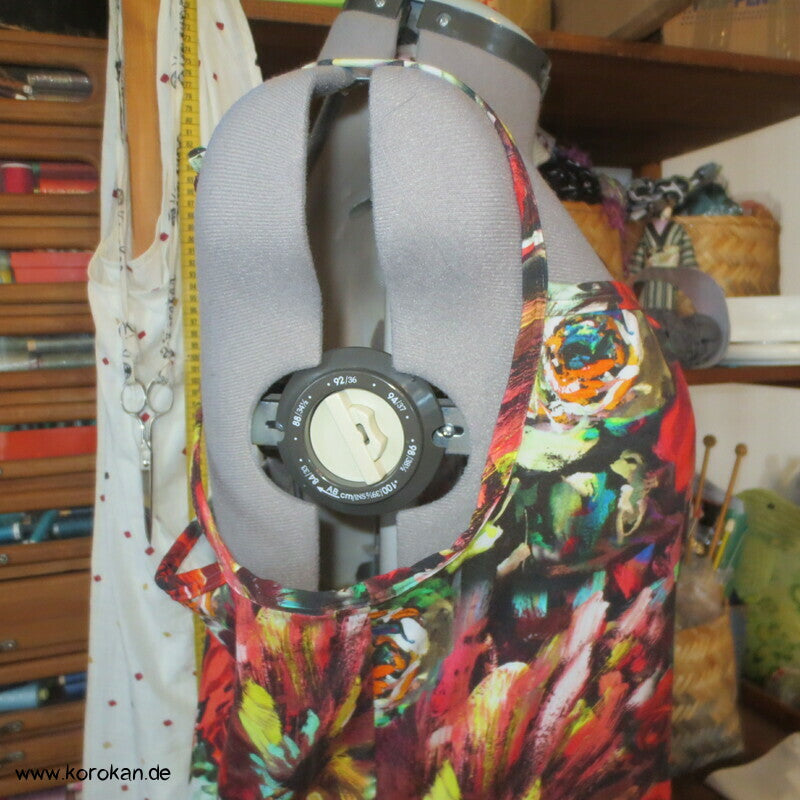 Rosen Baumwolljersey Reste Upcycling Top - Spagettiträger, Gr. XXL