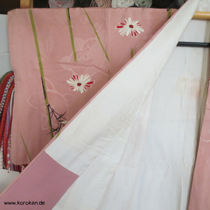 Bambus über Rinzu Damast Komon Kimono