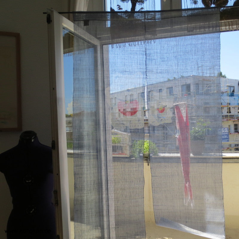 Noren Vorhänge aus Hanf mit Winkekatzen