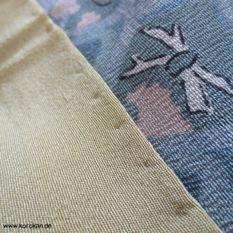 graublau - seladon Rauten Haori Kimono Jacke mit Himo
