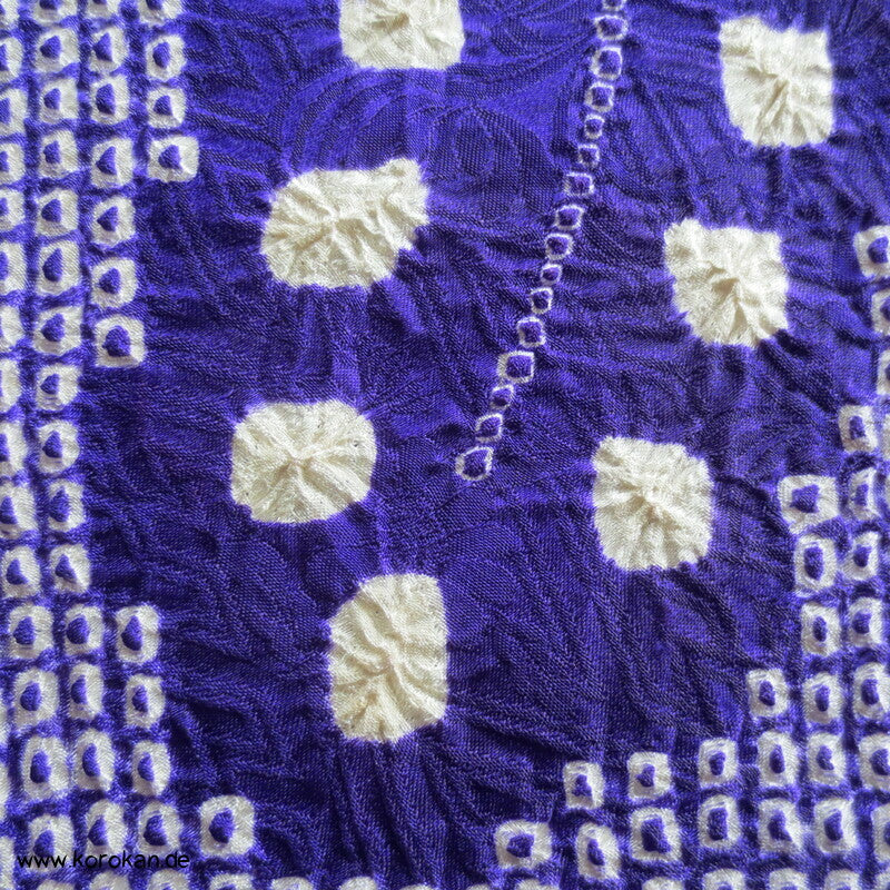 Full Shibori Seiden Karieba für Furisode Kimono, Bambus, Paulownia