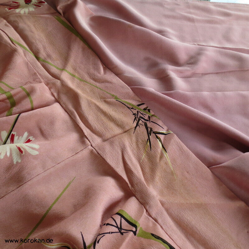 Bambus über Rinzu Damast Komon Kimono