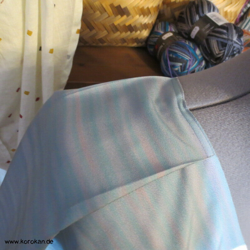 Zero Waste Bias Cut Kleid japanischer Kimono Seiden Crepe, Gr. M / S
