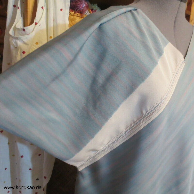 Zero Waste Bias Cut Kleid japanischer Kimono Seiden Crepe, Gr. M / S