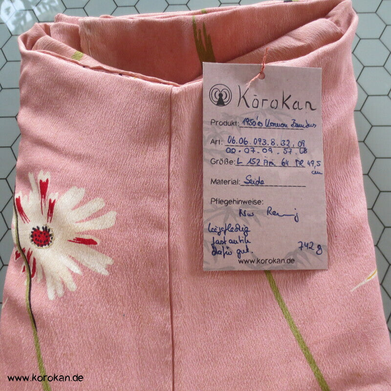 Bambus über Rinzu Damast Komon Kimono