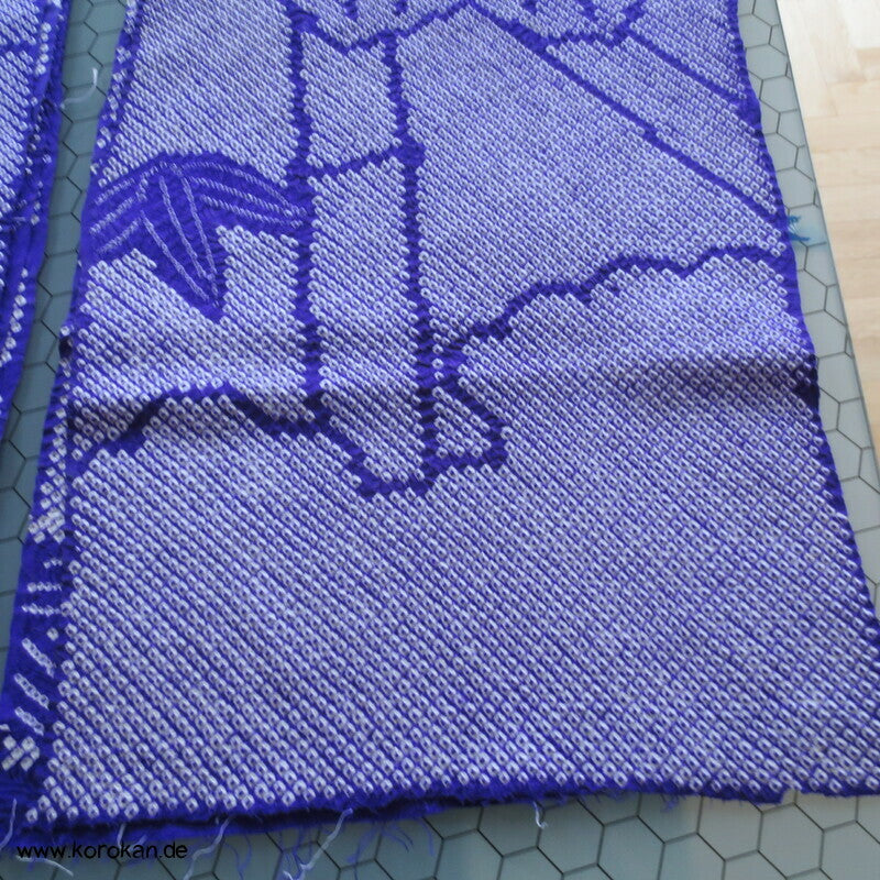 Full Shibori Seiden Karieba für Furisode Kimono, Bambus, Paulownia