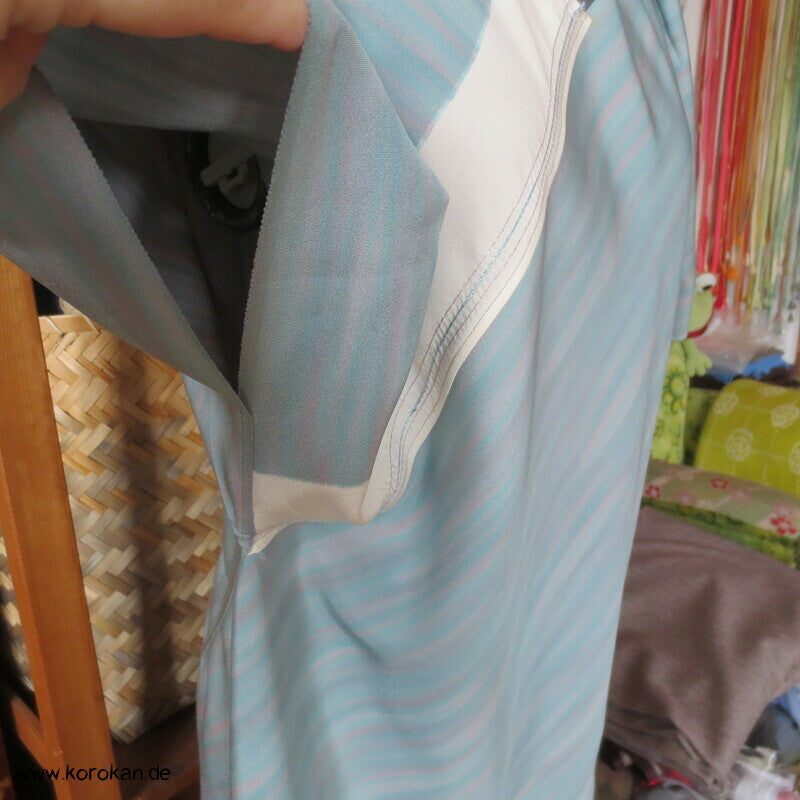 Zero Waste Bias Cut Kleid japanischer Kimono Seiden Crepe, Gr. M / S