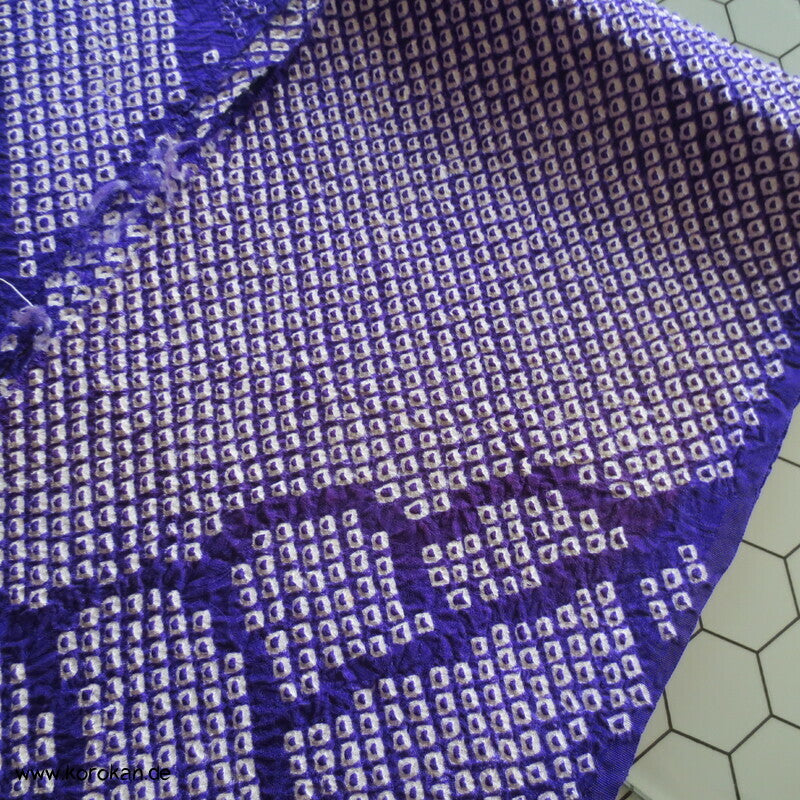 Full Shibori Seiden Karieba für Furisode Kimono, Bambus, Paulownia